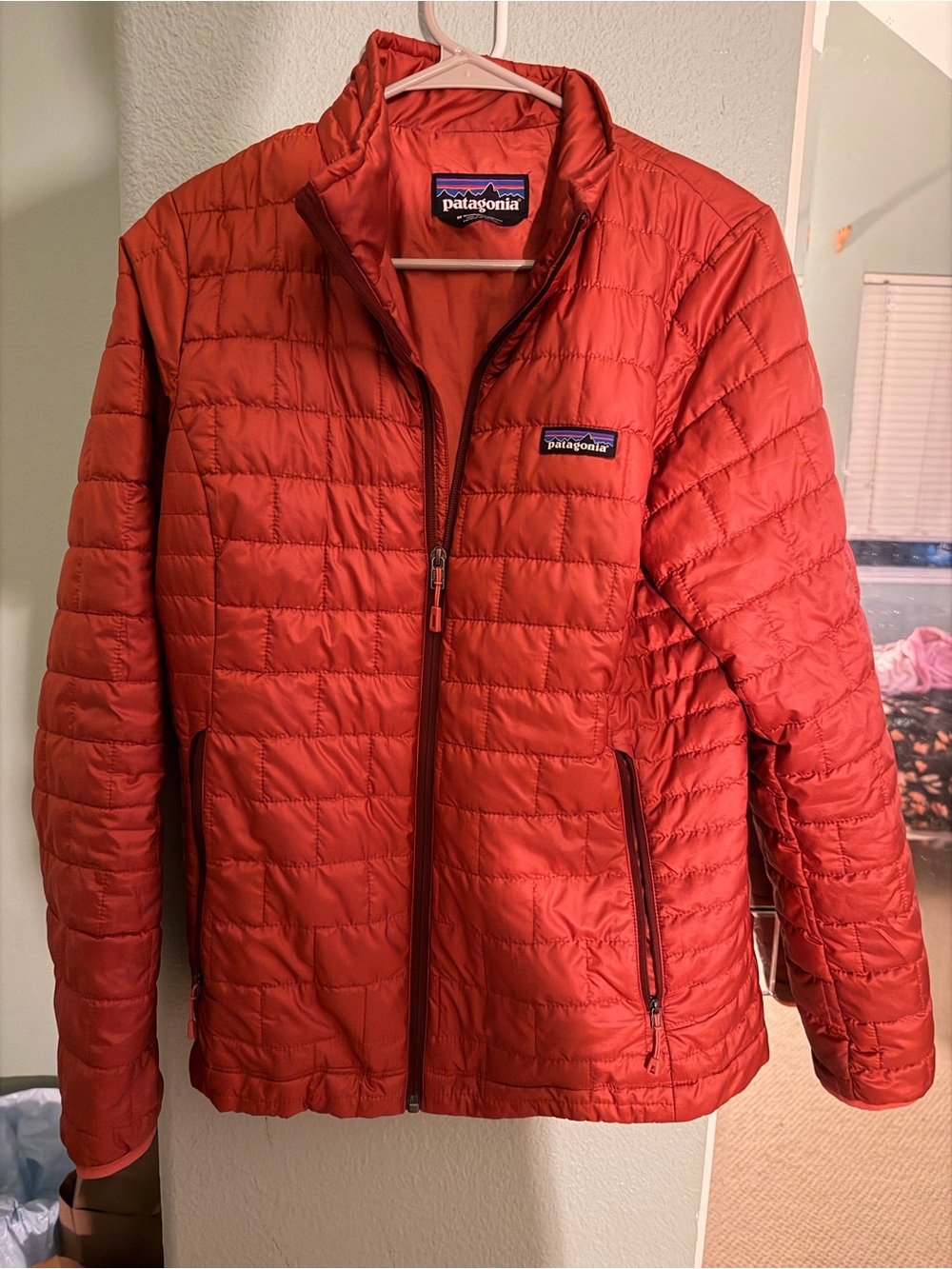 Patagonia Women's Orange Quilted Lightweight Puffer Jacket